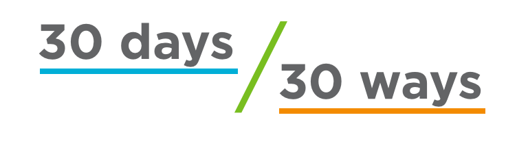 30 ways 30 days logo